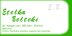 etelka belteki business card